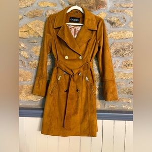Faux suede Guess trench coat